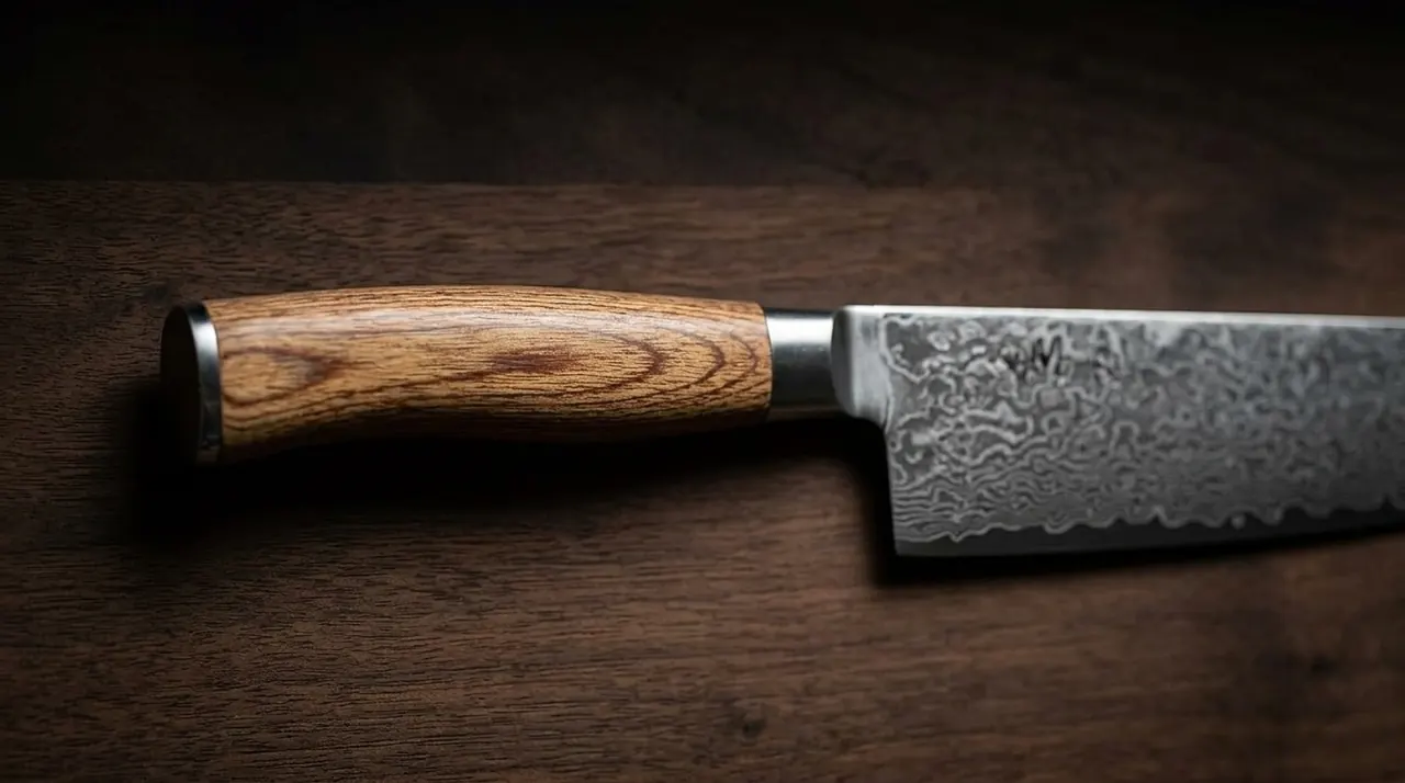 Mango de pakkawood del kiritsuke WAKOLI EDIB Pro con virola metálica